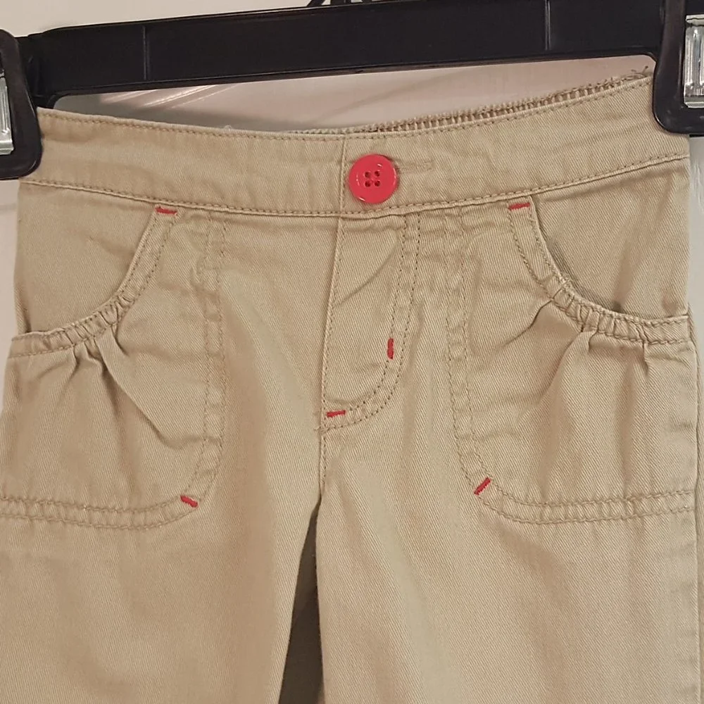 Circo Khaki Pants Pink Button